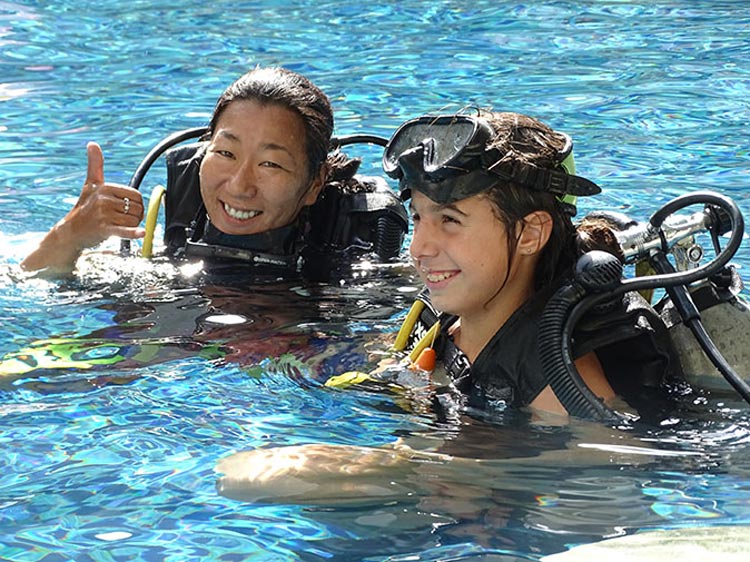diving with children