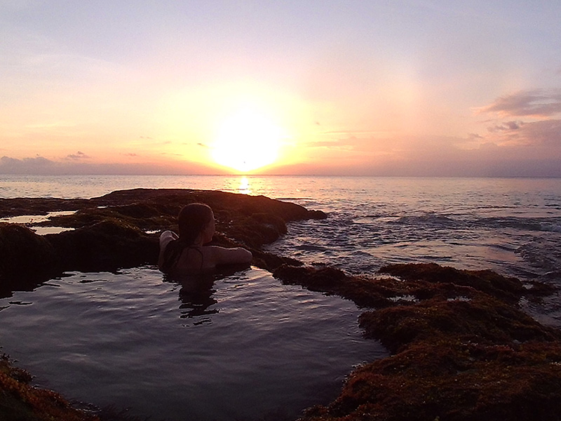 sunset at the Tengal Wangi Beach.